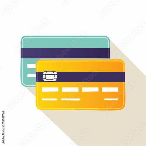 Two Credit Cards with Chip and Magnetic Stripe