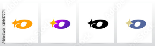 Fotografie Sparkling Twilight Twinkle on Letter Initial Logo Design O