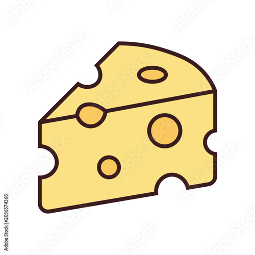 swiss cheese vector illustration on white background design