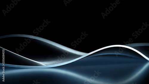 Close Up of Flexible Curved OLED Panel on Sleek Black Background with Modern Display Technology