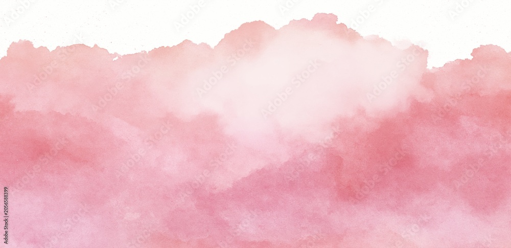 Obraz premium Soft pink watercolor cloud background for dreamy design