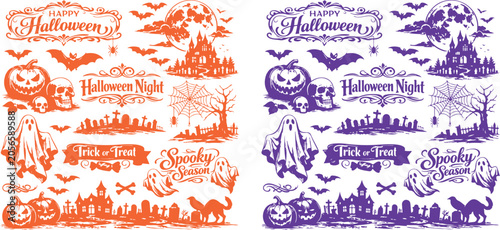 Foto Halloween Vector Elements Collection