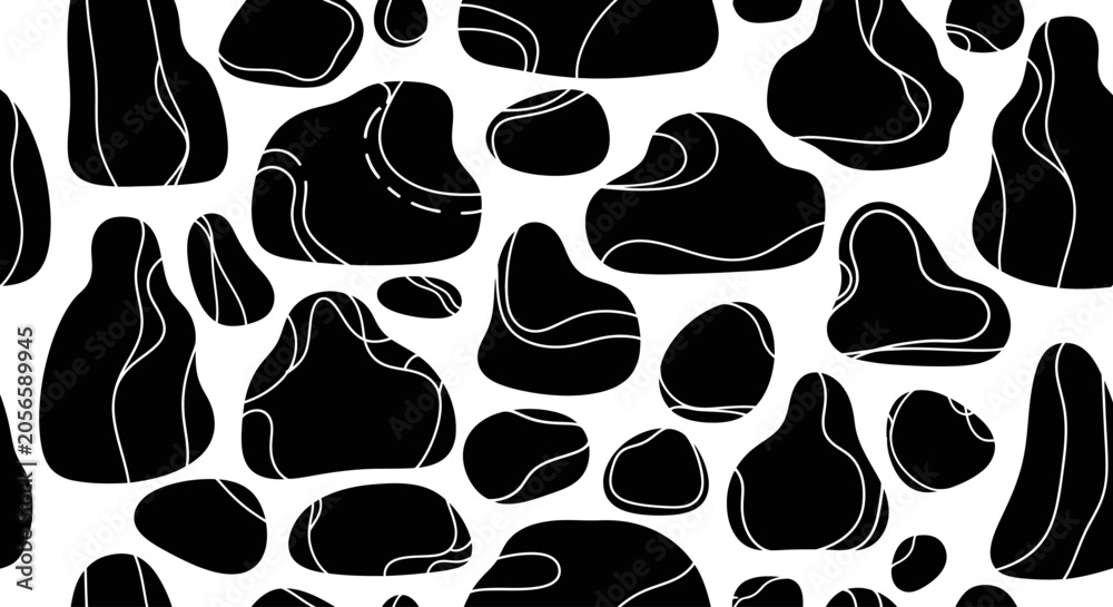 Fototapeta premium Abstract Organic Pebble Pattern Design