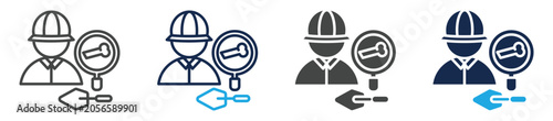 Quadro su tela archeologist icon set multiple concept
