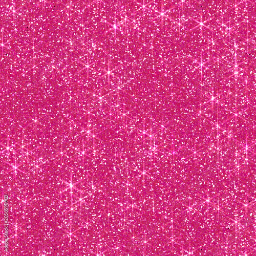 pink christmas background. Bright pink glitter texture with sparkling highlights and festive shimmer