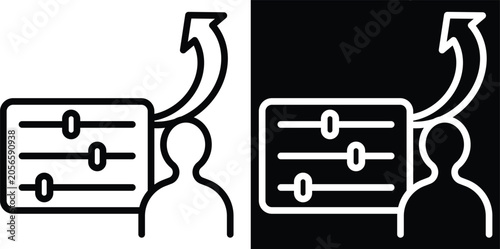 Canvastavla optimize Two-tone version in black and white background
