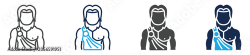 Foto zeus icon set multiple concept
