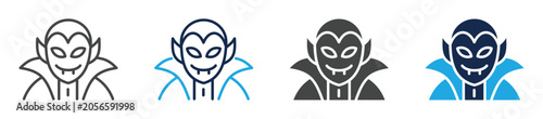 Tableau sur toile vampire icon set multiple concept