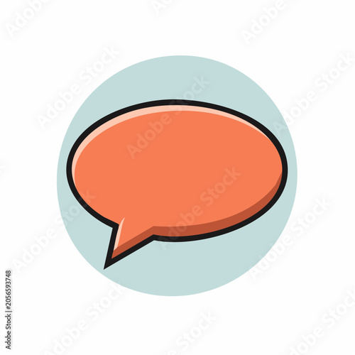 Orange Speech Bubble Icon