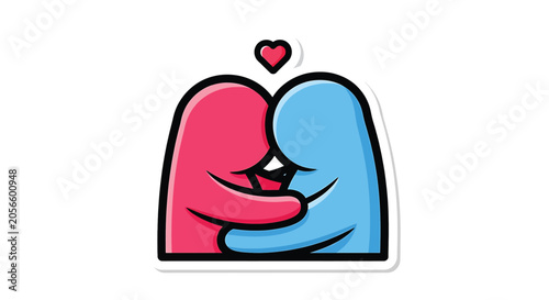 Cartoon hands holding heart symbol.