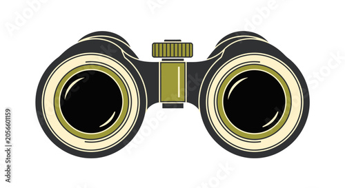 Minimalist Binoculars Vector Illustration