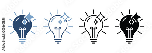 Obraz na plátně Light bulb icon set