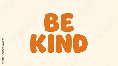 Simple retro lettering quote be kind bold vintage typography vector design