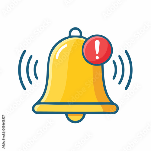 Notification Bell Icon with Exclamation Mark