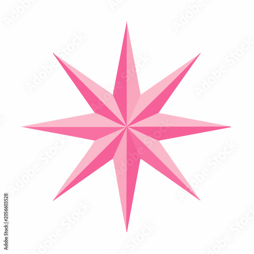Pink Eight-Pointed Starburst Graphic