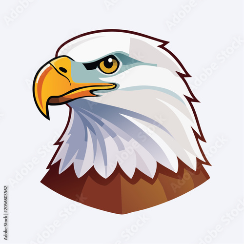 Stylized Eagle Head Illustration