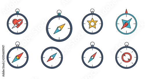 Compass Icon Set