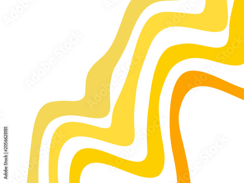 Quadro su tela yellow Modern abstract background featuring smooth flowing wavy lines in olive green, beig9e, and muted earth-tone colors on a deep black backdrop