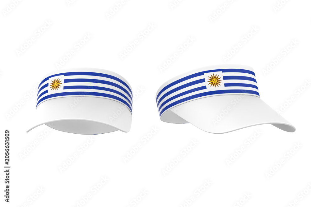 Obraz premium sports visor caps isolated on white background, lightweight outdoor headwear design suitable for sports, events, fashion, branding. 3d illustration