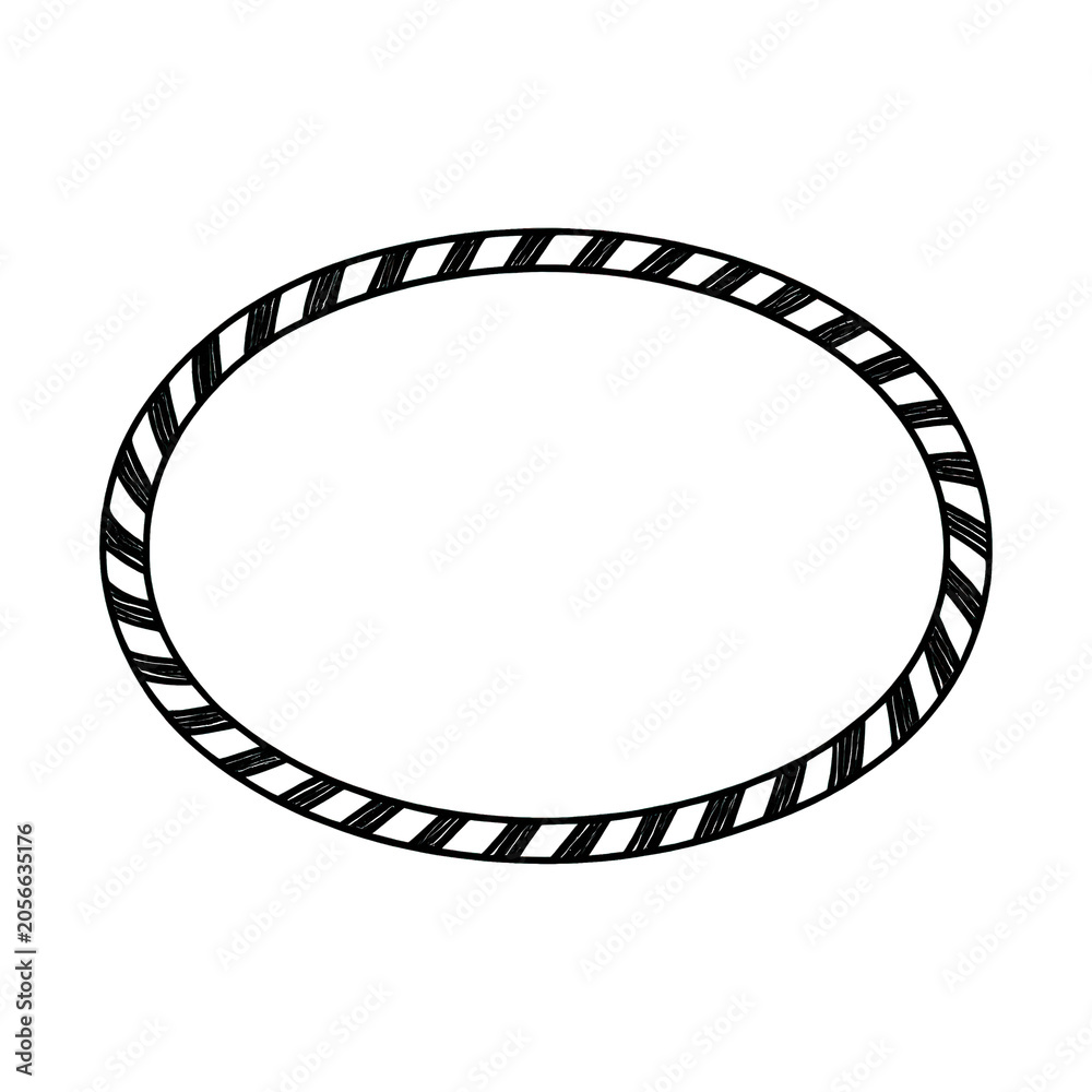 Fototapeta premium PNG Striped oval frame illustration