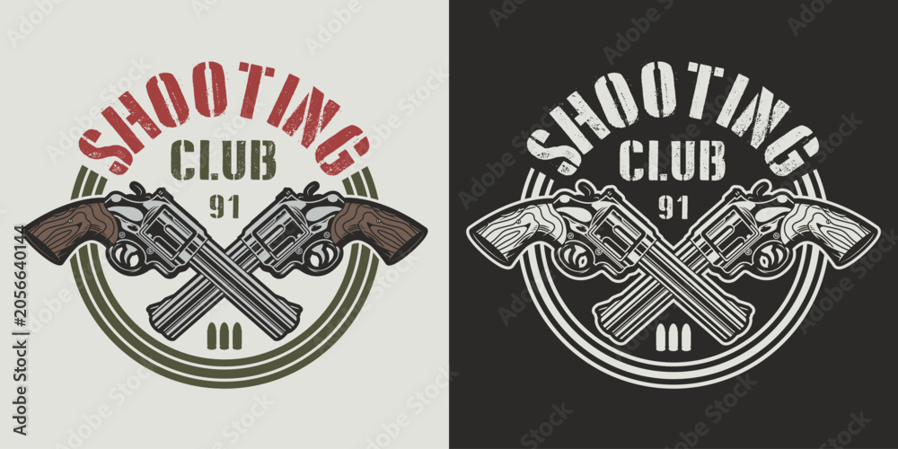 Fototapeta premium Shooting club logo design