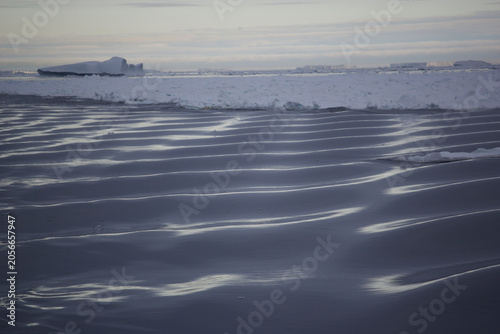 Fotografi Waves from a ship in the Southern Ocean, near an iceberg