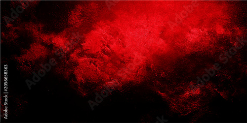 Φωτογραφία Vivid red abstract textured cloud formation against a stark black background, co