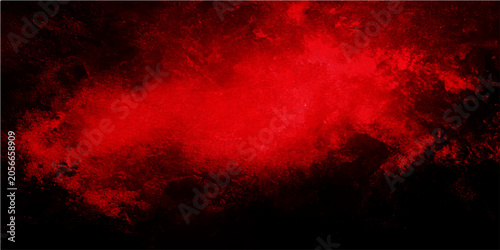 Canvastavla Abstract swirling red nebula cloud, cosmic gaseous formation glowing intensely i