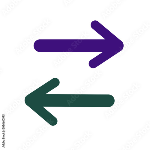 blue and green  arrow sign