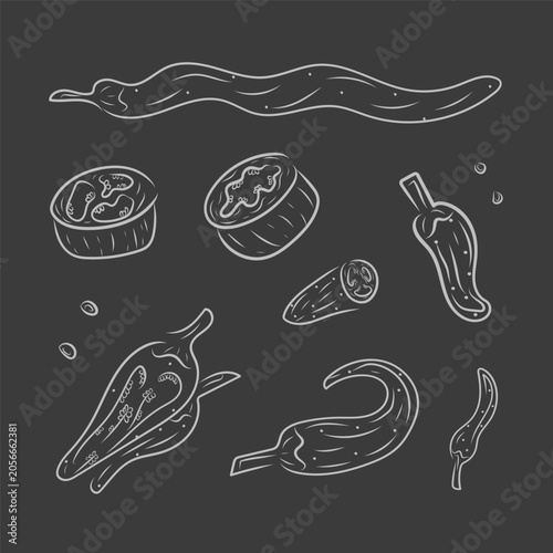 Φωτογραφία hand dram icon set in doodle style