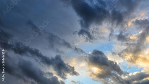 Dramatic Storm Clouds in the Evening Sky