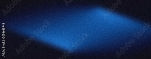 Canvas Print Deep blue grainy abstract background with glowing central light path for futuristic technology concepts and mysterious cinematic atmosphere for digital projects