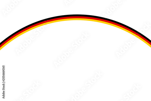 Germany flag color ribbon featuring elegant flowing black, red, and gold wave elements on a clean and easily extractable background. This isolated design element is ideal for national celebrations, cu