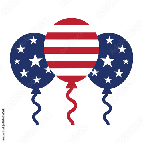 American patriotic balloons for independence day celebrations