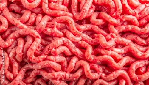 Close-up of fresh raw ground beef minced meat texture background