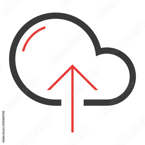 Red and white arrow showing growth and success in business finance chart concept illustration