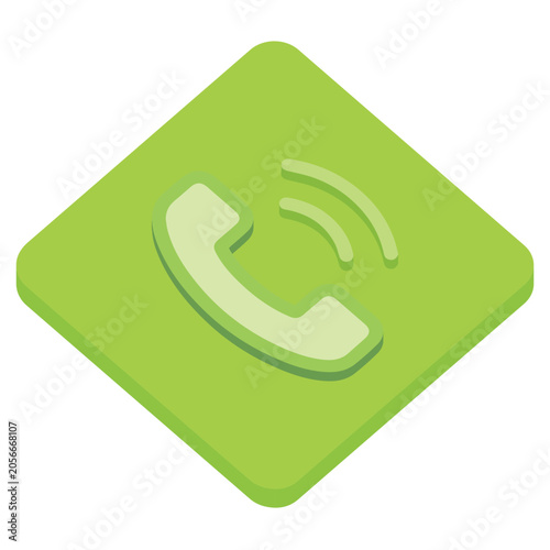 Green glossy button icon featuring a hand symbol for communication contact and web use