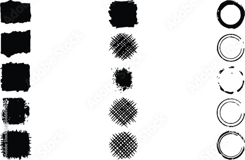 Brush Stroke Elements, Hand Drawn Ink Texture Collection