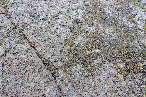 Фотография Close up texture of vesicular basalt rock and hardened lava on the floor of Kila