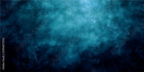 Konstfotografi Abstract underwater texture with ethereal blue and teal light diffusion and cloudy water effect
