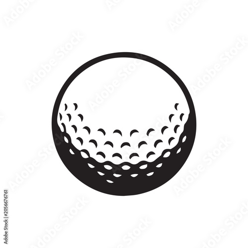 Golf ball vector icon illustration isolated on white background