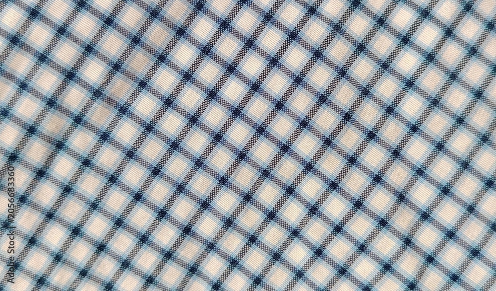 blue plaid fabric