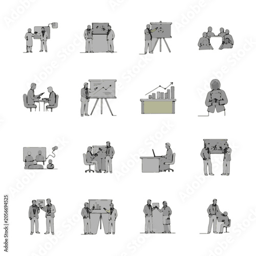 Professional teamwork and business activities.