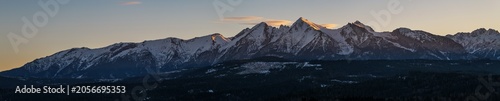Konstfotografi Majestic Tatra mountains landscape covered with snow in winter
