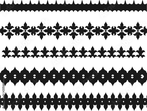 Collection of decorative vintage border dividers and page ornaments