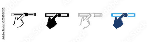 Fotografía Four swimming sport poses step by step illustration for freestyle technique isol