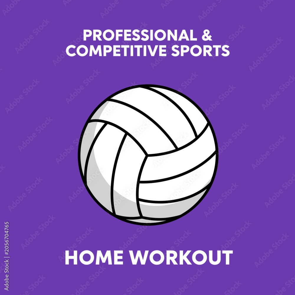 Fototapeta premium Dynamic Volleyball Action Icon For Professional Sports Training And Home Workouts