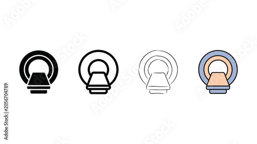 Billede på lærred MRI scanner medical imaging icon editable stroke vector