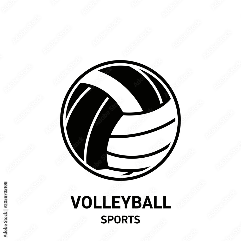 Fototapeta premium Dynamic Volleyball Graphic Sport Icon For Athletic Websites And Apparel Designs