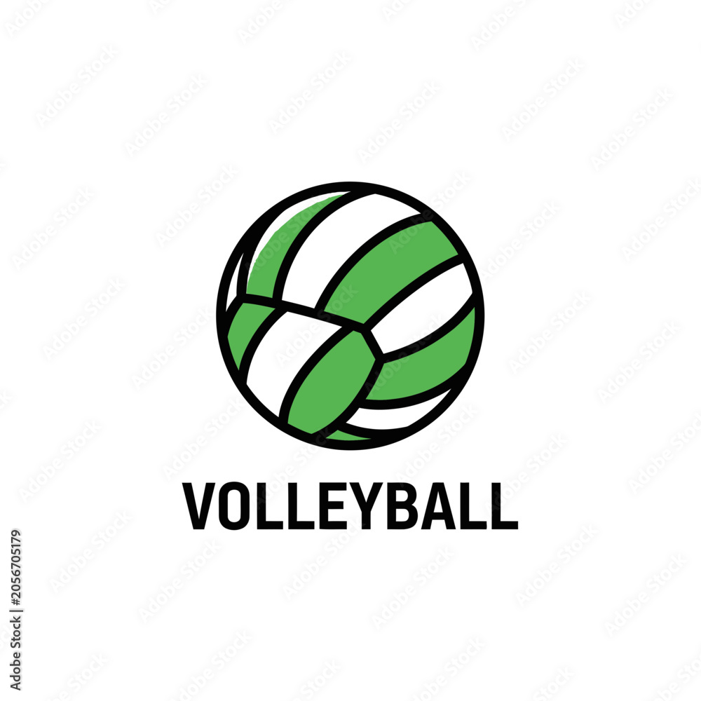 Fototapeta premium Dynamic Volleyball Icon Design For Sports And Recreation Brands